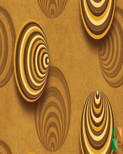 Giấy dán tường Hàn Quốc 3D màu vàng đồng 88139-2
