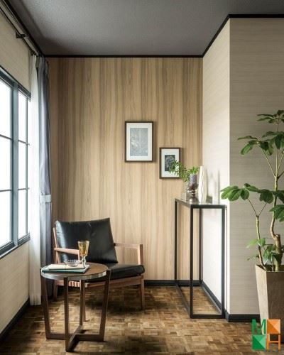 Giấy dán tường Nhật Bản giả gỗ hiện đại P111_01_6228_6229_6462