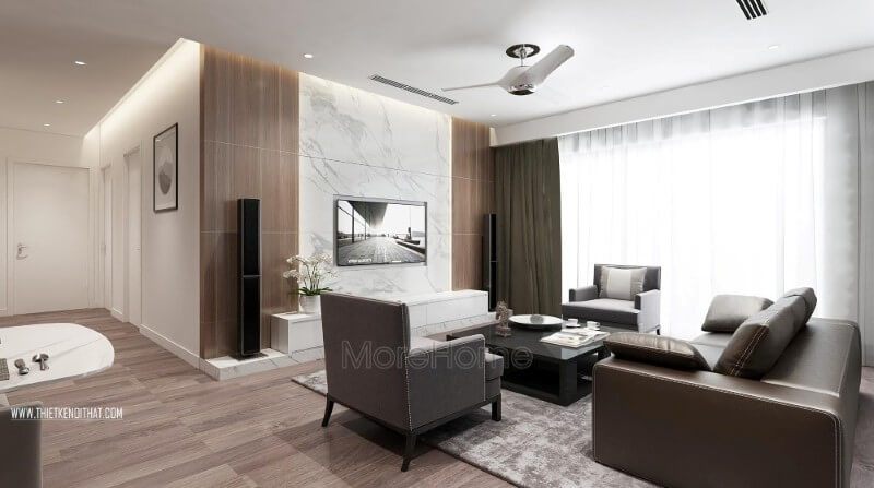 Mẫu thiết kế nội thất căn hộ cao cấp Imperia Garden sang trọng