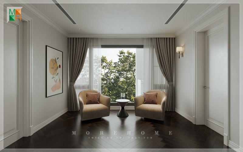 Ghế sofa đơn bọc nệm màu nâu hiện đại cung cấp sự thoải mái và tiện nghi cho người sử dụng.